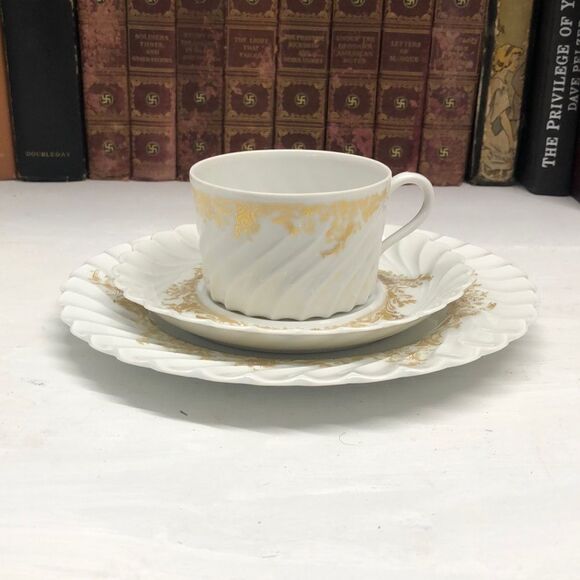 Other - O512 Vintage Haviland Ladore 3 Piece Set Flat Cup, Saucer & Salad Plate